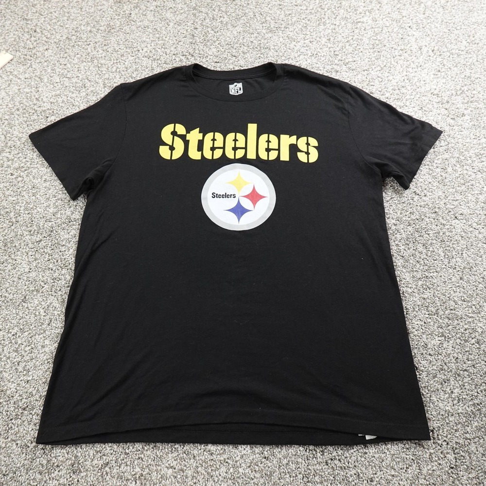 Pittsburgh Steelers Shirt Mens L Black NFL Football Team Logo Short Sleeve Tee